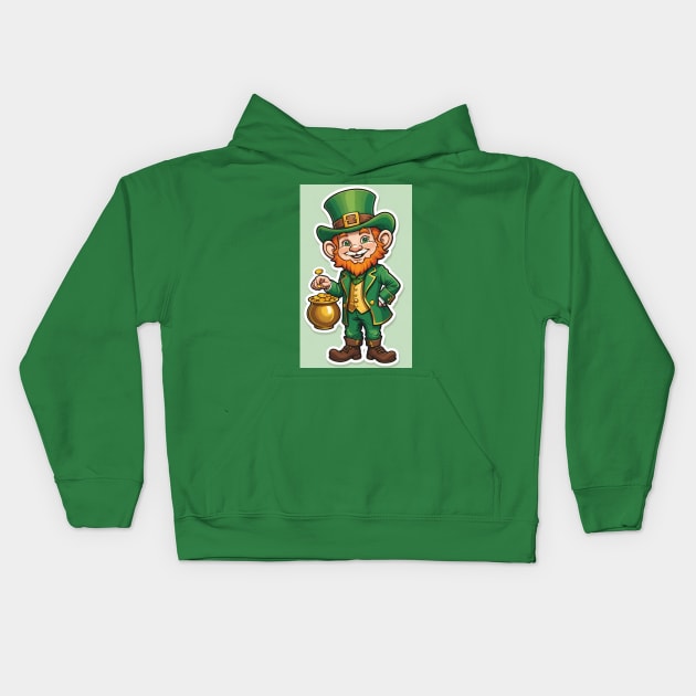 Leprechaun Kids Hoodie by Love of animals